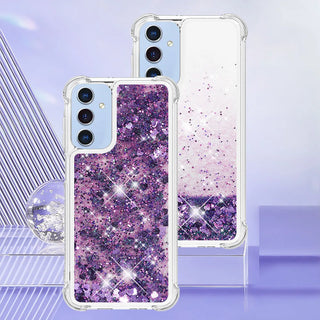 Liquid Glitter Quicksand Samsung Galaxy Case – Shockproof Clear Bumper Cover with Floating Sparkle