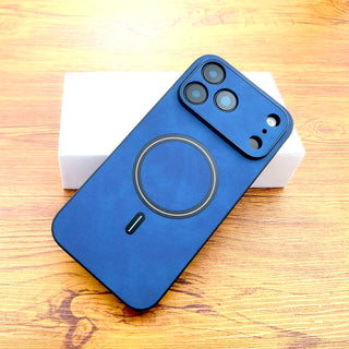 Luxury Faux Leather Magnetic iPhone Case, Full Coverage Shockproof PU Leather