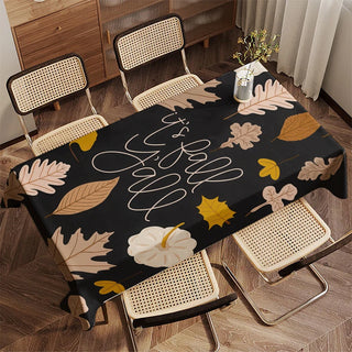 Fall Leaf Pattern Tablecloth – Waterproof Polyester Rectangular Table Cover