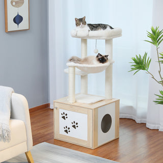 Cat Tree with Litter Box Enclosure