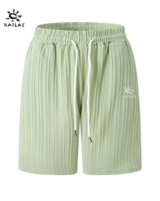 KAILAS Men’s Embroidered Logo Casual Shorts – Summer-Ready Style for Beach, Travel, and Everyday Comfort
