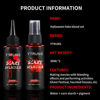 Scary Splatter 2-Pack Halloween Fake Blood Kit