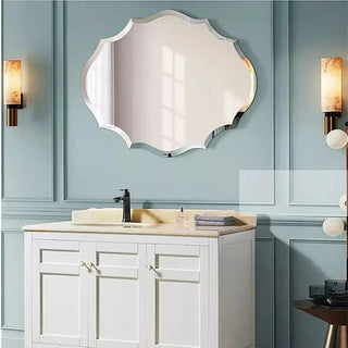 BORWART Emma Scalloped Frameless Vanity Mirror