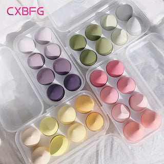 4pcs  Blender Beauty Egg Puff With Storage Box