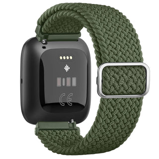 Elastic Braided Loop Band for Fitbit Versa 1/2/Lite – Adjustable Replacement Strap