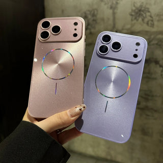 Magnetic Glitter Aurora iPhone Case – MagSafe-Compatible Glossy Shockproof Cover with Full Camera Protection