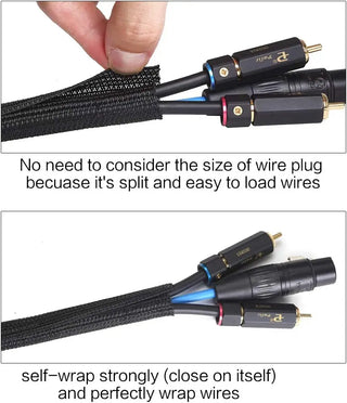 Cord Protector Wire Loom Tubing – Split Cable Sleeve for Power, Audio, USB, and Home Setup