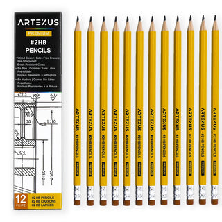 ARTEXUS Pro Pencils #2 HB , Pack of 12/48/72