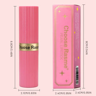 Pearlescent Pink Glitter Velvet Lipstick, Metallic Matte Shimmer Diamond Lip Color, Waterproof-Style Long-Lasting Women’s Makeup Cosmetic