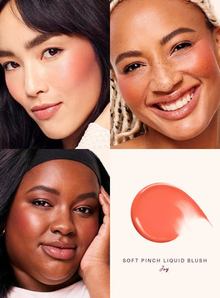 Soft Pinch Liquid Blush, Lightweight Silky Liquid Blush with Smooth Glide-On Application, Long-Lasting Matte & Dewy Finish Options for Natural Flush Makeup