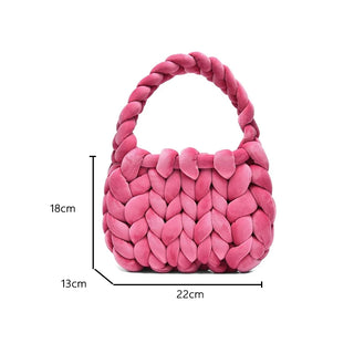 The Cozy Braided Plush Hobo Bag