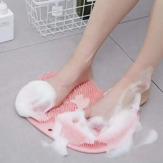 Exfoliating Foot Brush & Back Scrubber with Suction Cups - Deep Cleansing Shower Foot Massager