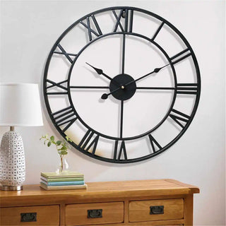 Iron Roman Numeral Hanging Clock