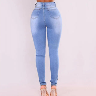 SANWOOD High-Waist Pull-On Skinny Jeans