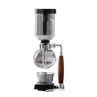 5-Cup Heat-Resistant Glass Siphon Coffee Maker – Vacuum Brewer with Reusable Cloth Filter & Burner