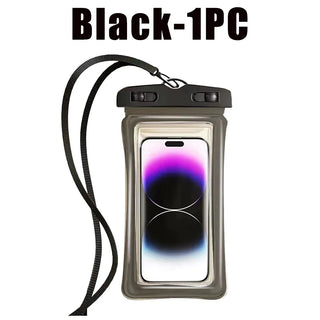 Universal Waterproof Floating Phone Pouch, Clear Touchscreen Smartphone Bag with Neck Lanyard for Swimming, Beach, Pool, Boating, Kayaking, Travel, and Summer Water Activities