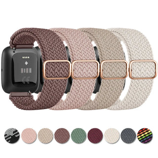 Elastic Braided Loop Band for Fitbit Versa 1/2/Lite – Adjustable Replacement Strap