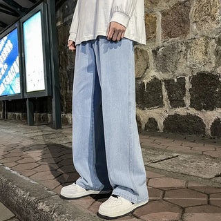 Men’s Korean Style High-Street Wide-Leg Jeans