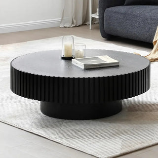 Fluted Wooden Coffee Table