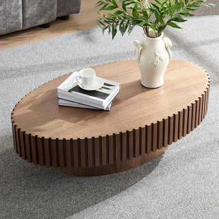 Fluted Wooden Coffee Table