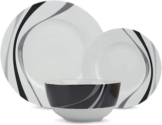 Swirl 18-Piece Kitchen Dinnerware Set, Service for 6