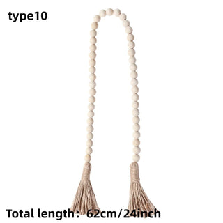 RusticCharm Wood Bead Garland