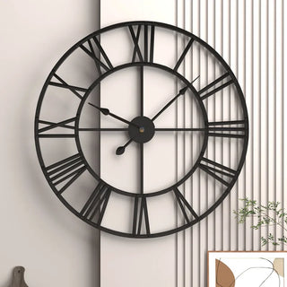 Iron Roman Numeral Hanging Clock