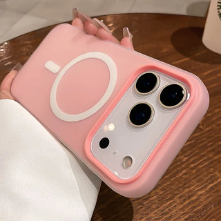 Luxury 2-in-1 Magnetic Shockproof iPhone Case, Soft TPU Silicone MagSafe-Compatible Wireless Charging Cover for iPhone 17 16 15 14 13 12 11 Series