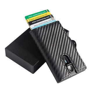 Casekey Real Carbon Fiber/ Leather Slim Wallet