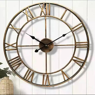 Iron Roman Numeral Hanging Clock