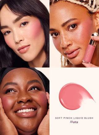 Soft Pinch Liquid Blush, Lightweight Silky Liquid Blush with Smooth Glide-On Application, Long-Lasting Matte & Dewy Finish Options for Natural Flush Makeup