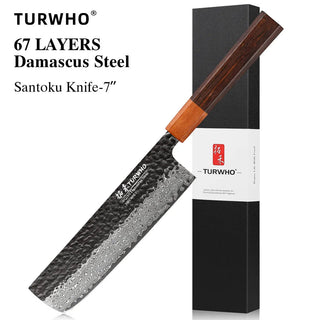 TURWHO 7" Hand-Forged Nakiri Knife