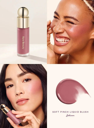 Soft Pinch Liquid Blush, Lightweight Silky Liquid Blush with Smooth Glide-On Application, Long-Lasting Matte & Dewy Finish Options for Natural Flush Makeup
