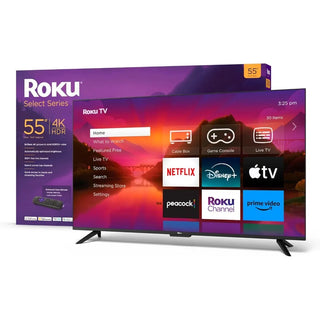 55-Inch Select Series 4K HDR RokuTV with Roku Enhanced Voice Remote