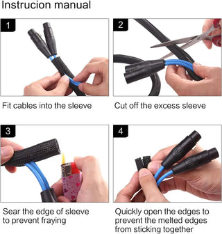 Cord Protector Wire Loom Tubing – Split Cable Sleeve for Power, Audio, USB, and Home Setup