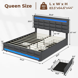 Lumeva LED Storage Bed