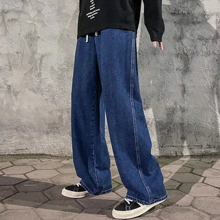 Men’s Korean Style High-Street Wide-Leg Jeans