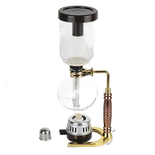 5-Cup Heat-Resistant Glass Siphon Coffee Maker – Vacuum Brewer with Reusable Cloth Filter & Burner