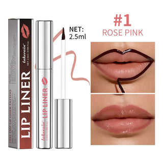 Peel-Off Lip Liner Stain, Waterproof Long-Lasting Matte Lip Tint with Tear-Off Film Finish for Smudge-Resistant Lip Contour