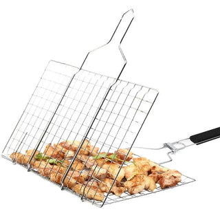 Stainless Steel BBQ Vegetable Mesh Grilling Basket