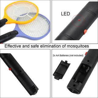 Electric Bug Zapper Racket – Handheld Mosquito and Fly Swatter
