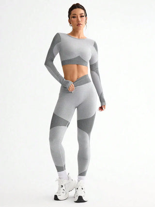 OVESPORT Seamless 2-Piece Sports Yoga Suit