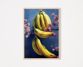 Vintage Ice Cream, Pizza, Lemon, Banana, and Italian Wine Canvas Prints
