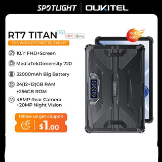 Oukitel RT7 TITAN 5G Rugged Work Tablet 10.1"