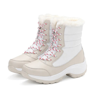Women’s Winter Snow Boots - Warm Plush Lined Mid-Calf Platform Boots