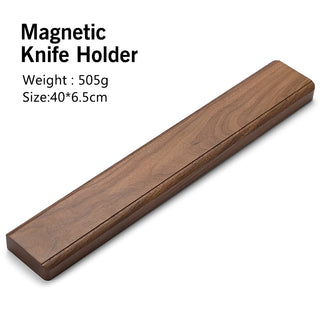 XINZUO 15" Walnut Solid Wood Magnetic Knife Holder
