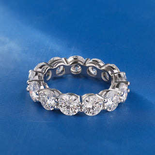 Luminous Moissanite Eternity Row Ring