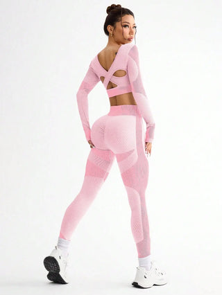 OVESPORT Seamless 2-Piece Sports Yoga Suit