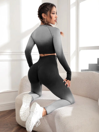 Women's 2-piece Seamless Gradient Workout Set