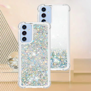 Liquid Glitter Quicksand Samsung Galaxy Case – Shockproof Clear Bumper Cover with Floating Sparkle